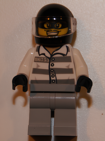 Минифигурка Lego  Police - Jail Prisoner 86753 Prison Stripes cty0751 U